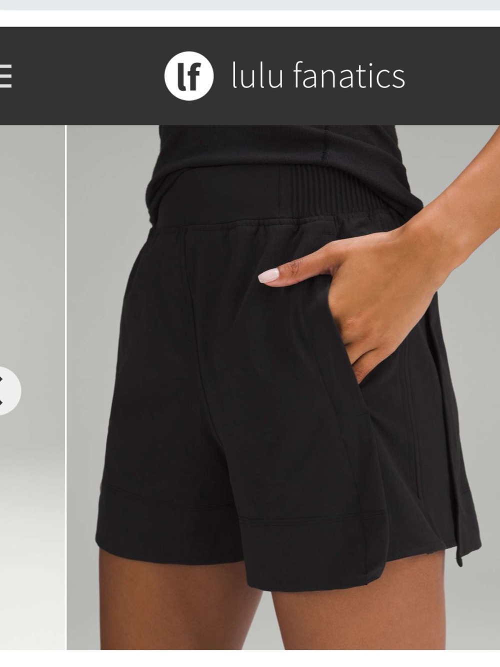 lululemon athletica Black Athletic Shorts